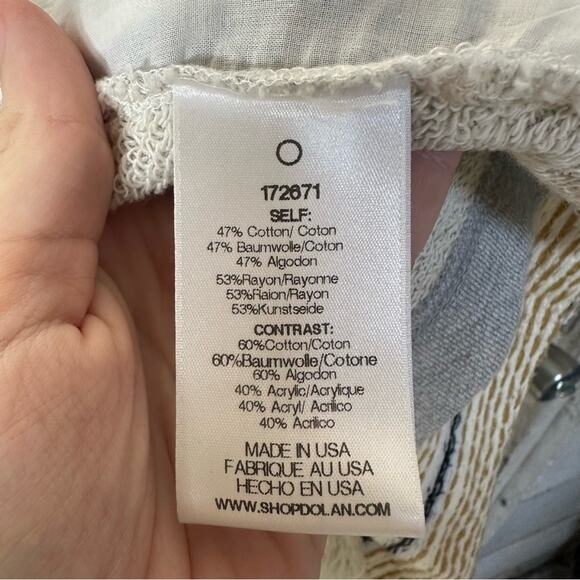 Dolan Anthropologie Striped Fringe Cardigan Size Small - Picture 6 of 6